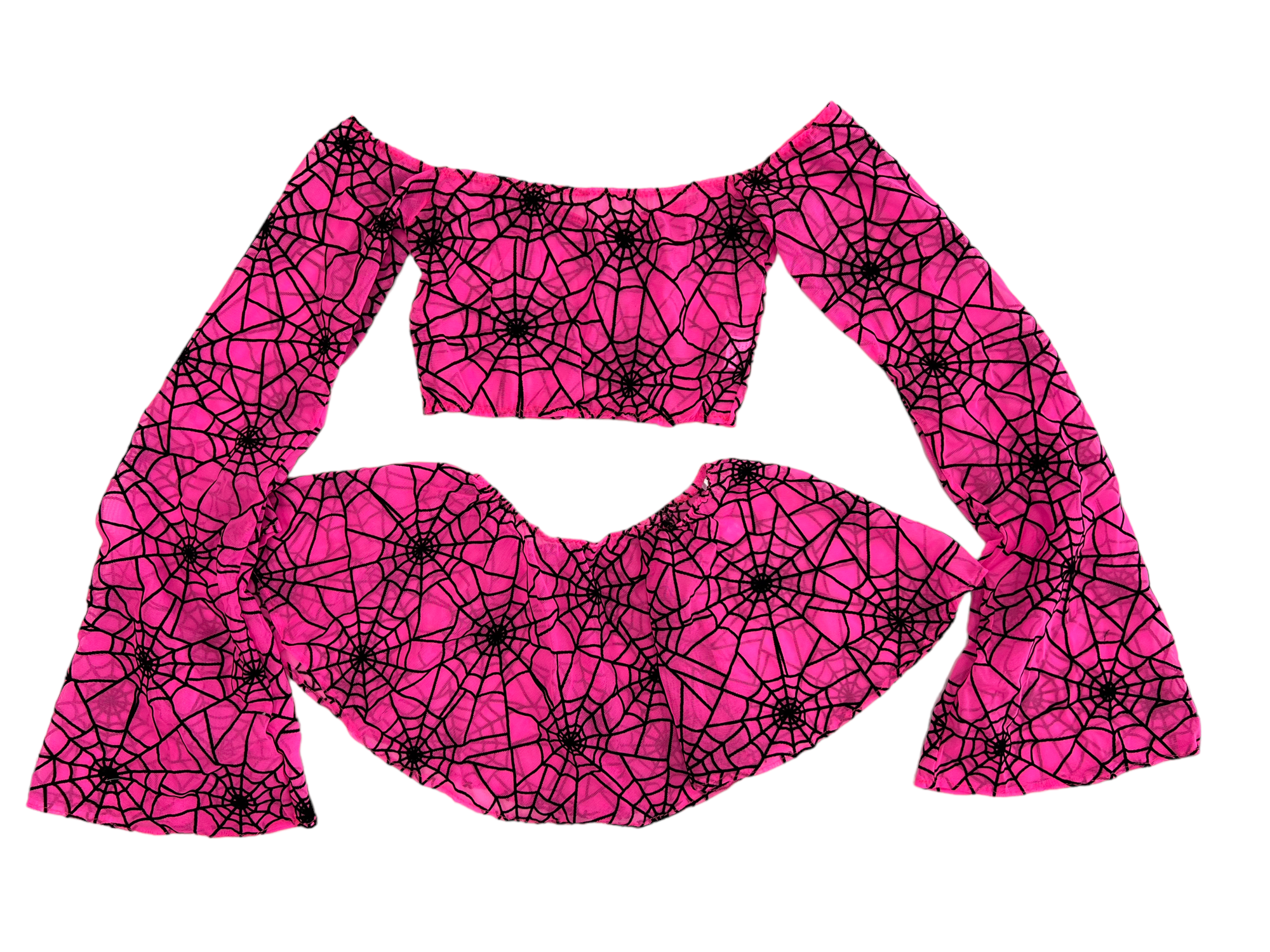XS Pink Web Skirt Set OOAK
