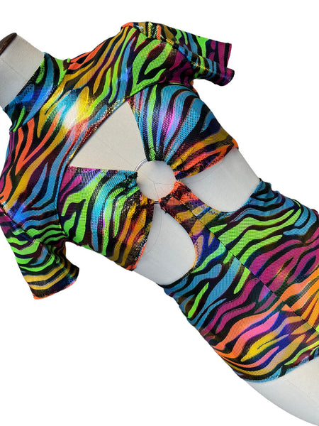 Bolero Sleeves (only) - Neon Zebra