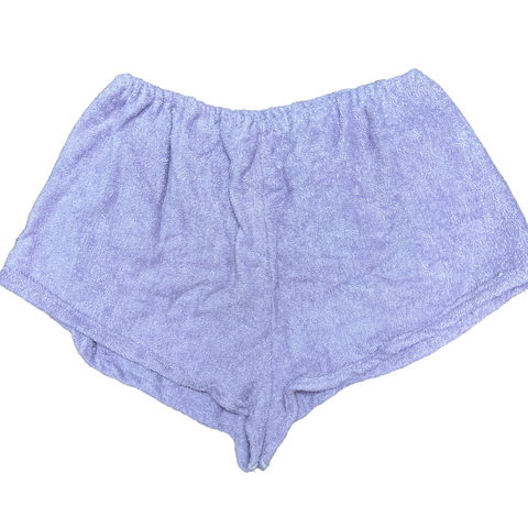 3X Purple Terry Cloth Lounge Shorts
